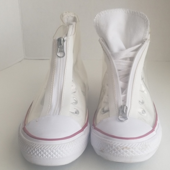 2 FOR 85 Converse All Stars Clear on White Size 5 - Picture 6 of 8